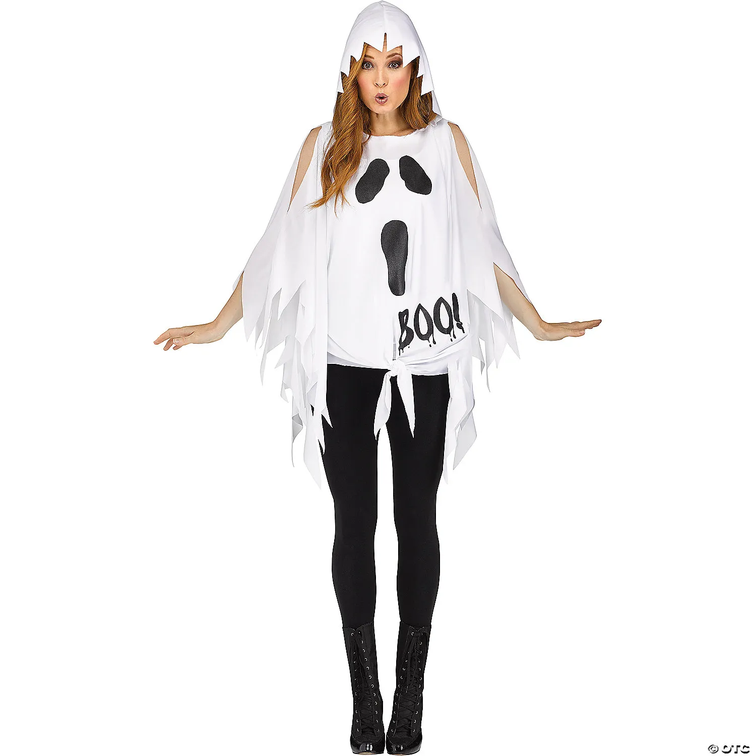 Printed Ghost Poncho for Adults (3-Pack)